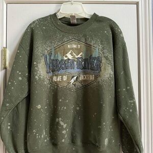Virgin River Green Crew Sweater